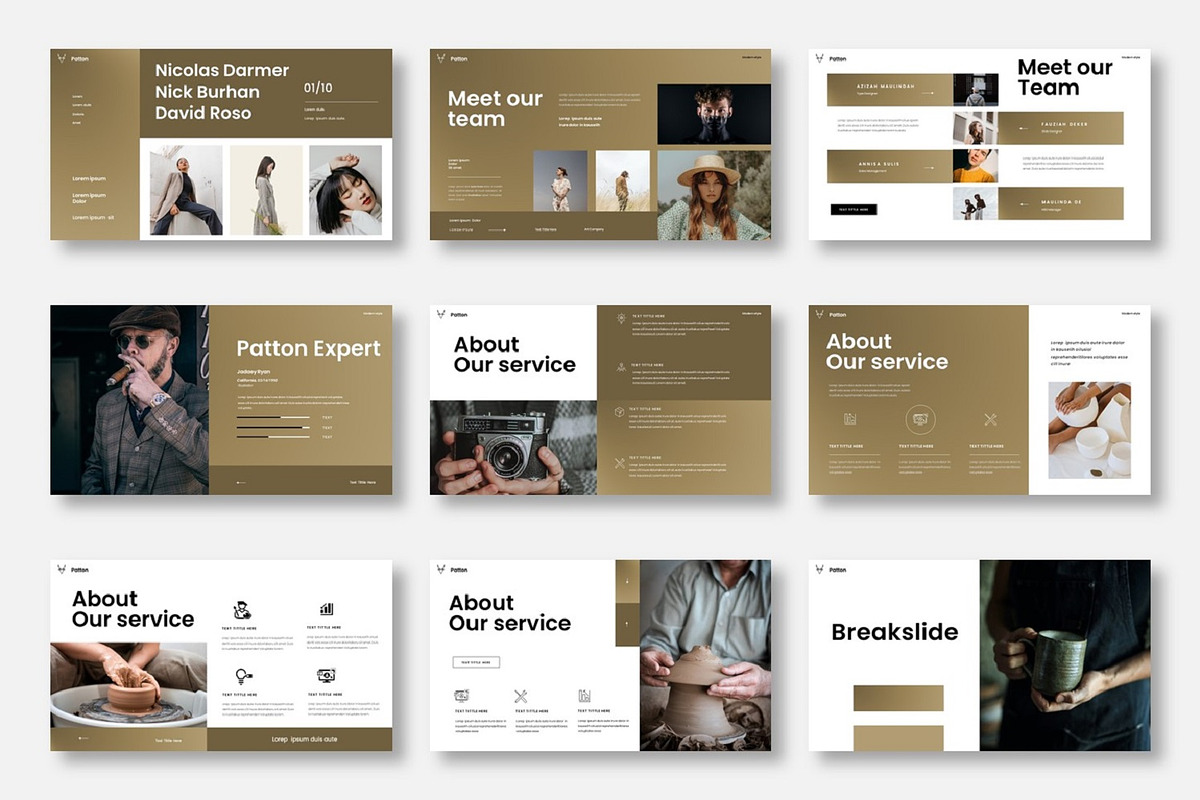 Patton - Business Google Slide, a Presentation Template by Dens Creative Studio (Photo 3 of 6)