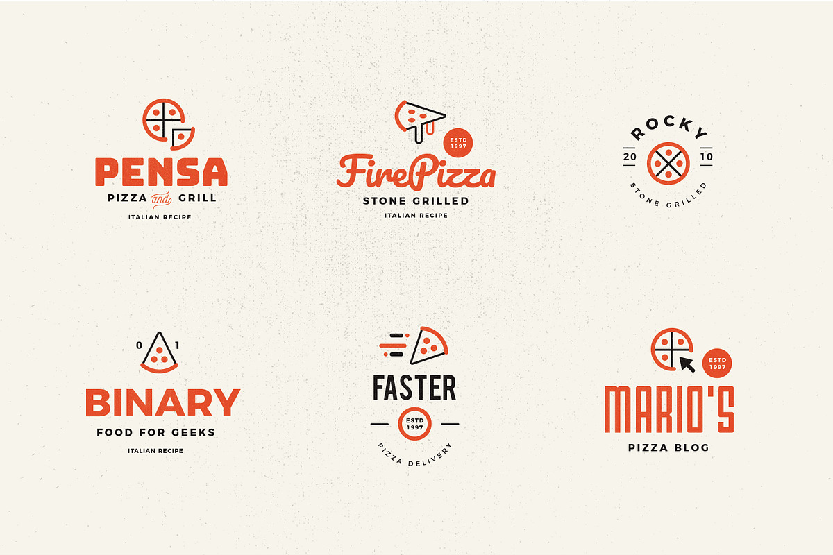 Pizza Logotypes and Badges, a Branding & Logo Template by Design Crafts (Photo 2 of 2)