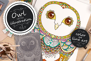 Zenart OWL Vector Illustration