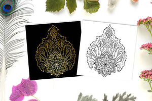 Lotus Tattoo Seamless Patterns