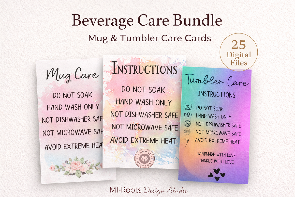 Beverage Care Bundle – Mug & Tumbler, an Object Graphic by MIRoots Design Studio (Photo 1 of 4)