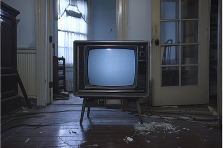 Old broken television showing static, a Background Photo by Ylivdesign
