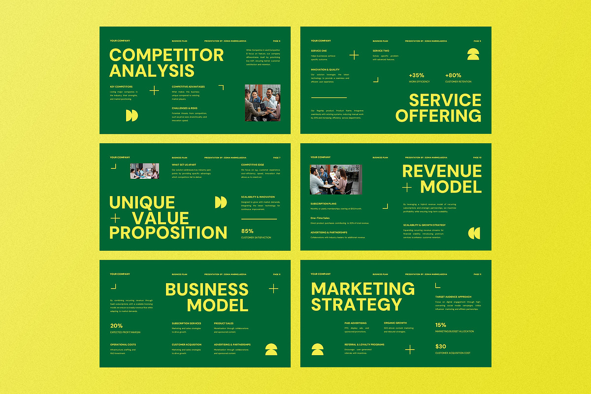 Green Business Plan Google Slide, a Presentation Template by Aiyari Graphic (Photo 3 of 5)