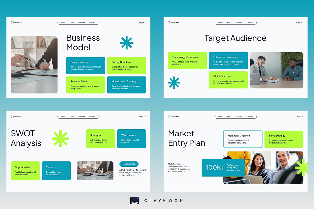 AI Startup & Business Investment, a Presentation Template by Claymoon Lab (Photo 2 of 7)
