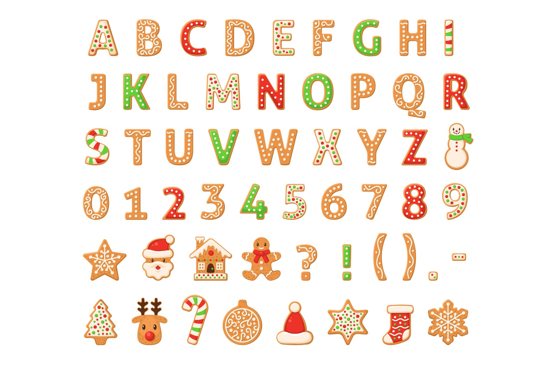 Gingerbread alphabet. Merry, an Object Graphic by YummyBuum