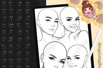 480 base head procreate stamp brushe