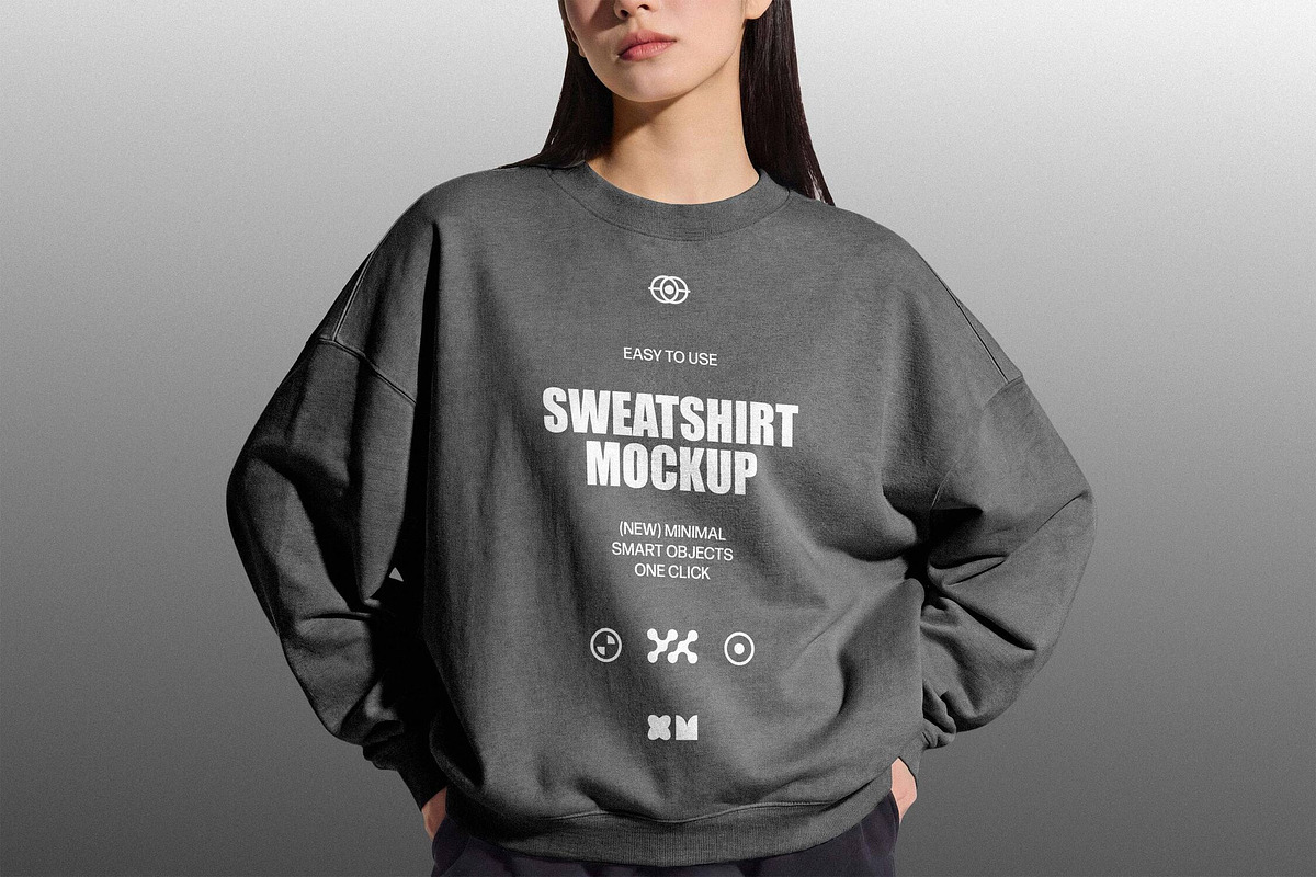 Women's Sweatshirt Mockup, a Hoody Mockup by Design Squad (Photo 3 of 4)