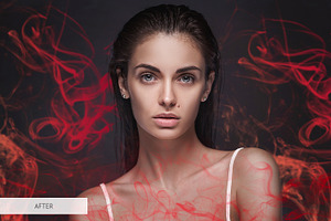 Red Smoke Photoshop Overlays