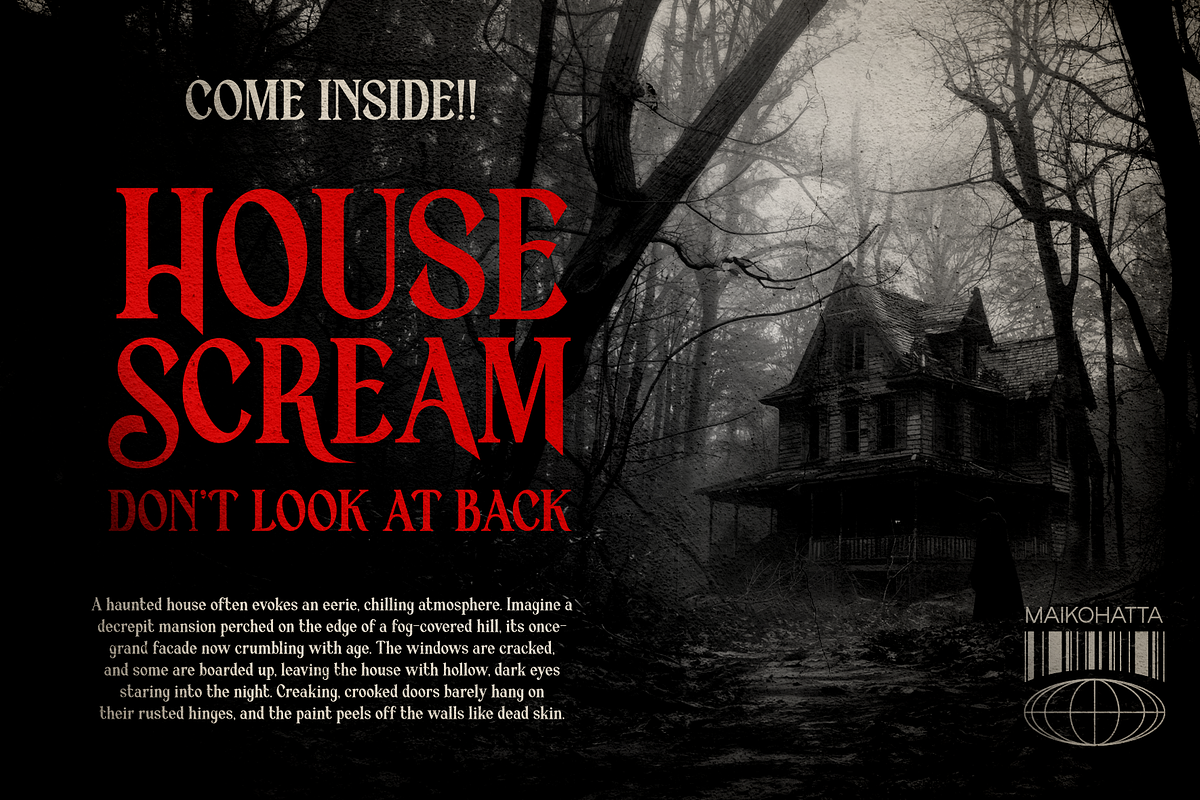 Fridie - Horror Serif Typeface, a Serif Font by MaikoHatta (Photo 6 of 7)