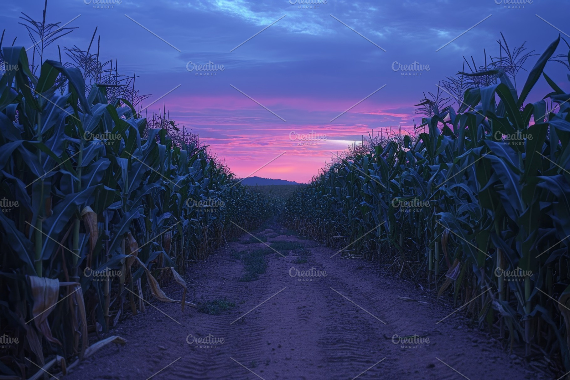 A Tranquil Pathway Through Cornfield, a Photo by Tanuart