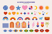 Retro Vibes Graphic Set 60s 70s, an Illustration by May Motif (Thumbnail 5 of 23)