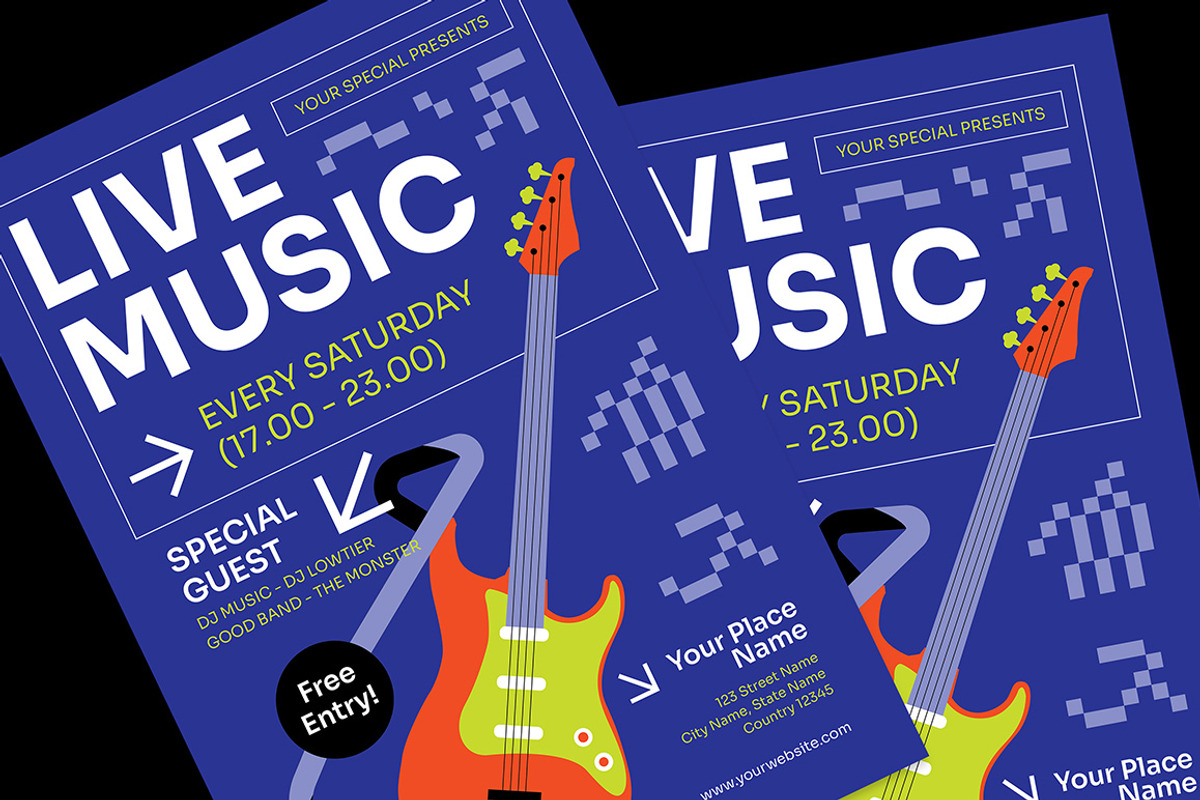 Live Music Promotion Flyer, a Flyer Template by Gumico Studio. (Photo 3 of 3)