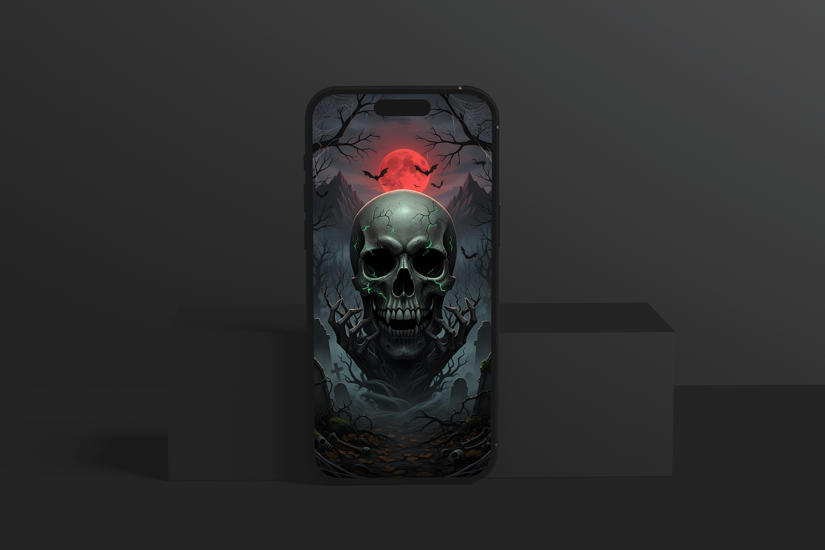 6 halloween wallpapers, a Background Graphic by Redmixx Design (Photo 4 of 5)