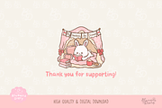 Romance Reader Bunny Clipart, an Animal Illustration by Blumensdiary (Thumbnail 6 of 6)