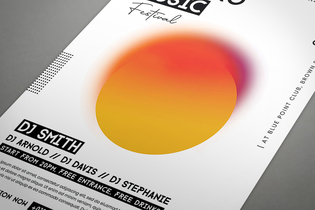 Electronic Music, a Flyer Template by Graphr (Photo 2 of 3)