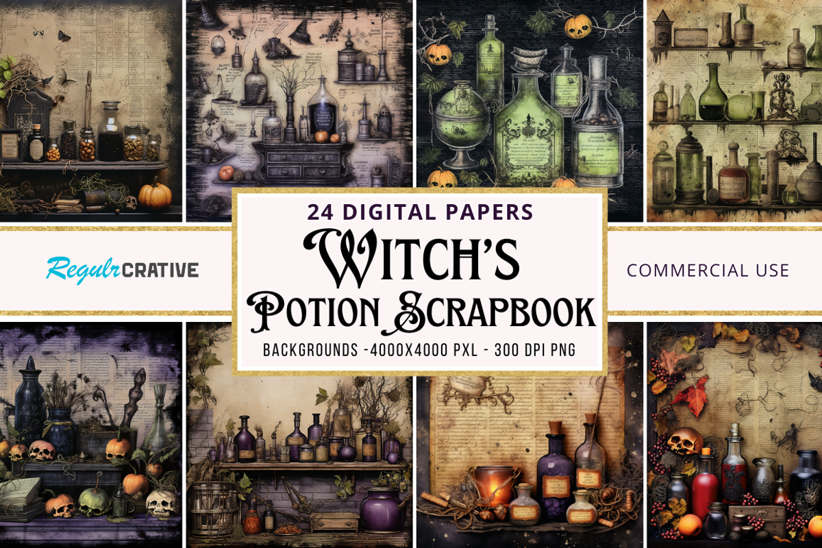 Witchs Potion Scrapbook, an Object Graphic by Regulrcrative (Photo 1 of 5)