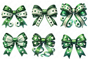 St Patrick's Day Heart Coquette Bow, an Illustration by Watercolor design (Thumbnail 3 of 4)