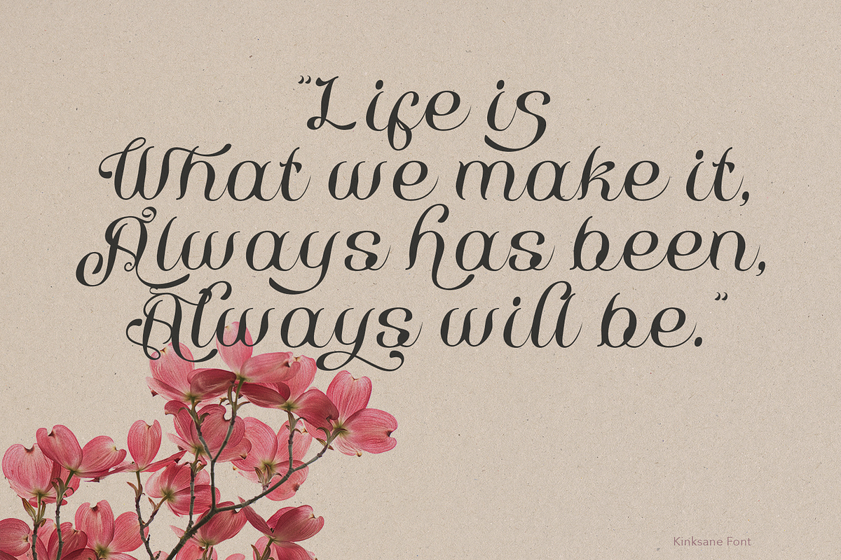 Kinksane Classic Script, a Script Font by madeDeduk (Photo 5 of 10)