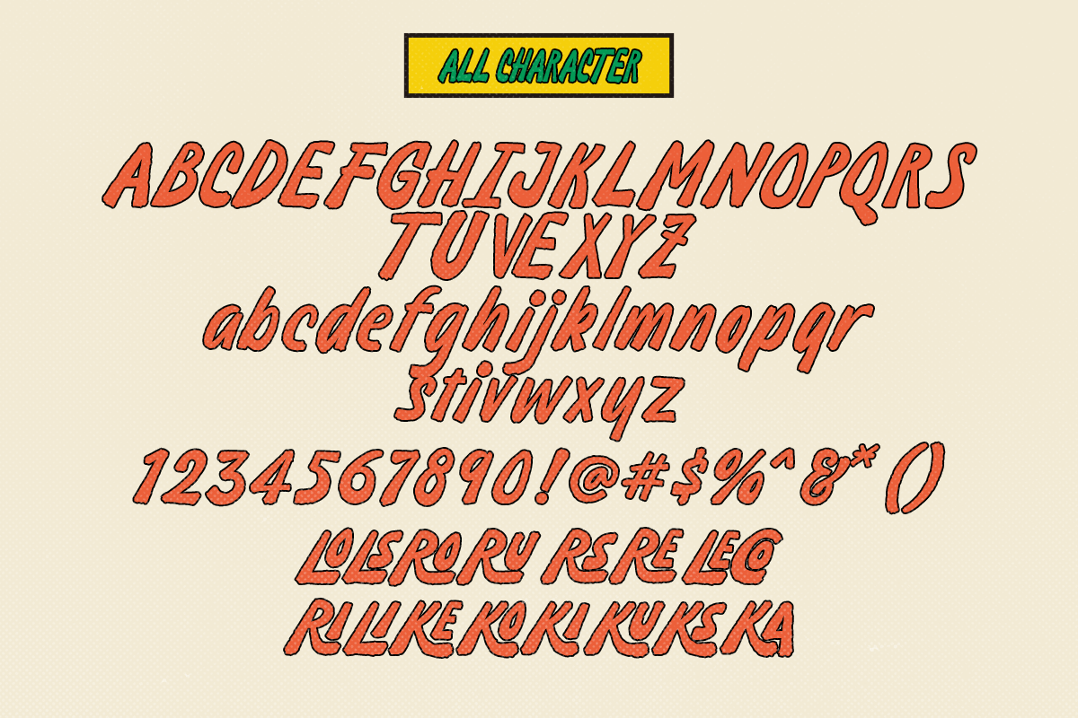 Lokacore - A Ligature Fun Font, a Font by Letterhend Studio (Photo 10 of 10)