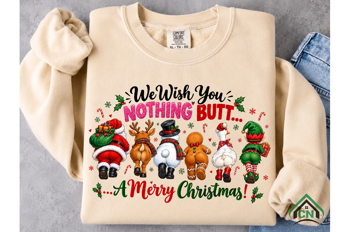 We Wish You Nothing Butts Christmas, a Seasonal Illustration by Craft Nest (Photo 5 of 6)