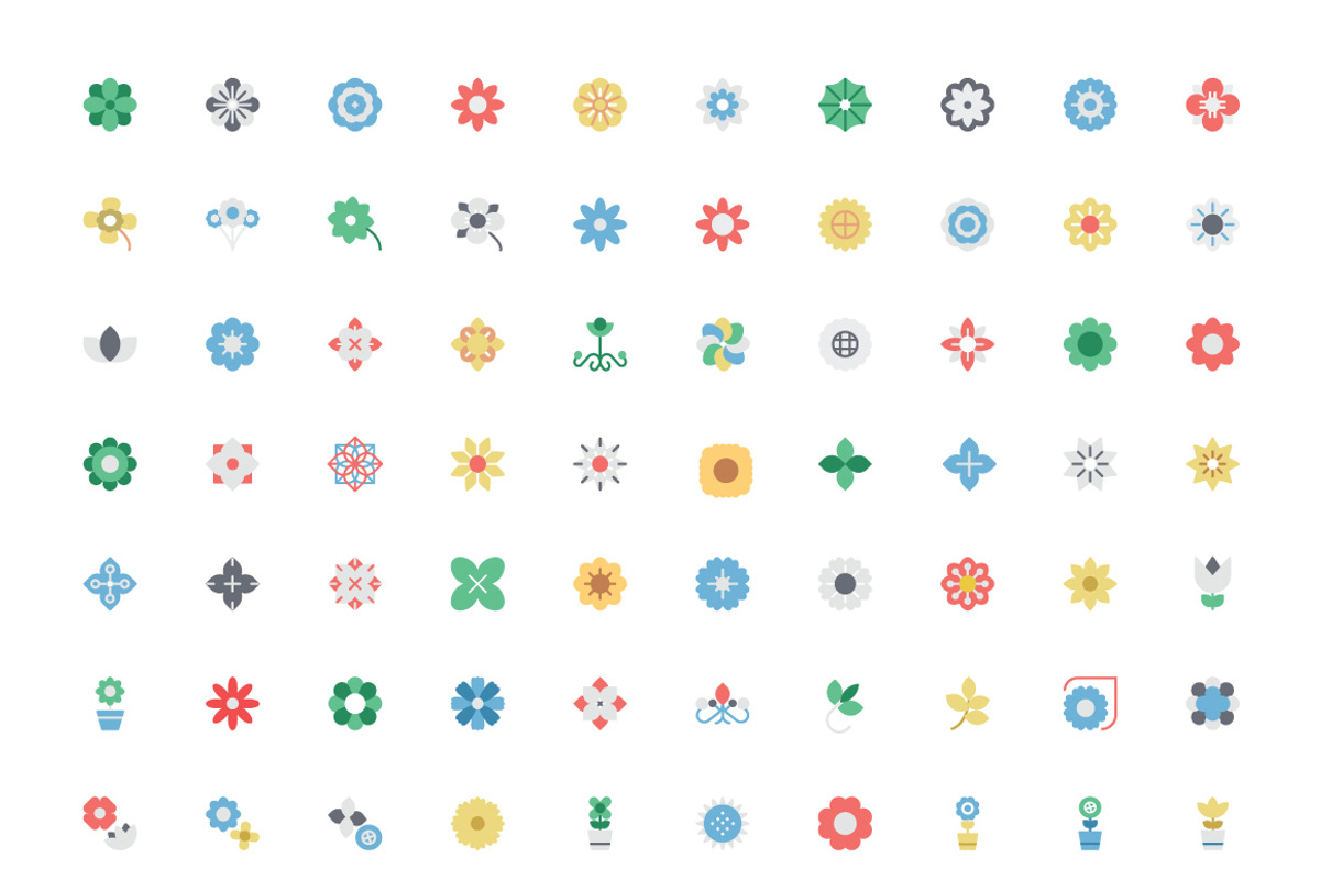 125+ Flowers and Floral Vector Icons preview 2