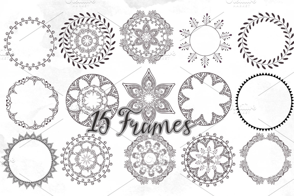 85 Hand drawn Frames Corners Borders, a Decorative Illustration by artinspirestudio (Photo 3 of 5)