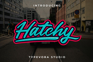 Hatchy - Script font