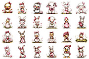 Watercolor Easter Animals Clipart, an Illustration by designcity5 (Thumbnail 2 of 5)