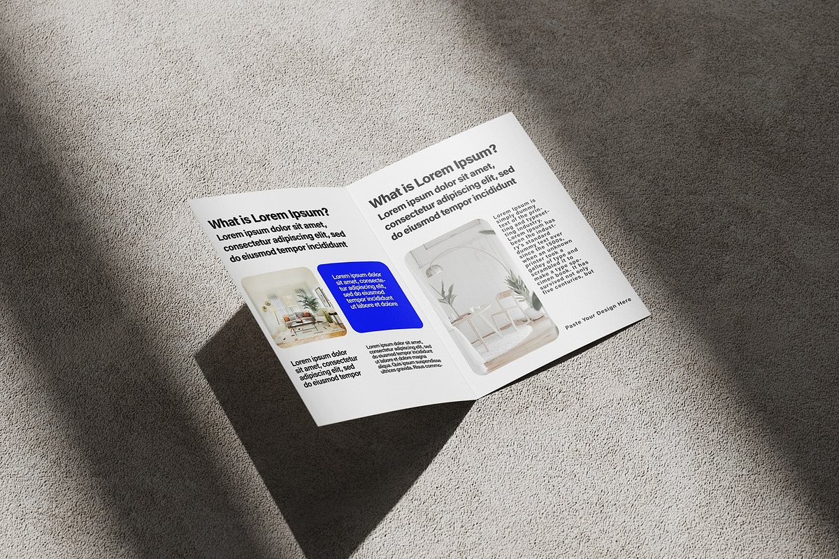 A4 Bi-Fold Brochure Mockup, a Books & Magazine Mockup by UFR_GRAPHIC (Photo 1 of 4)