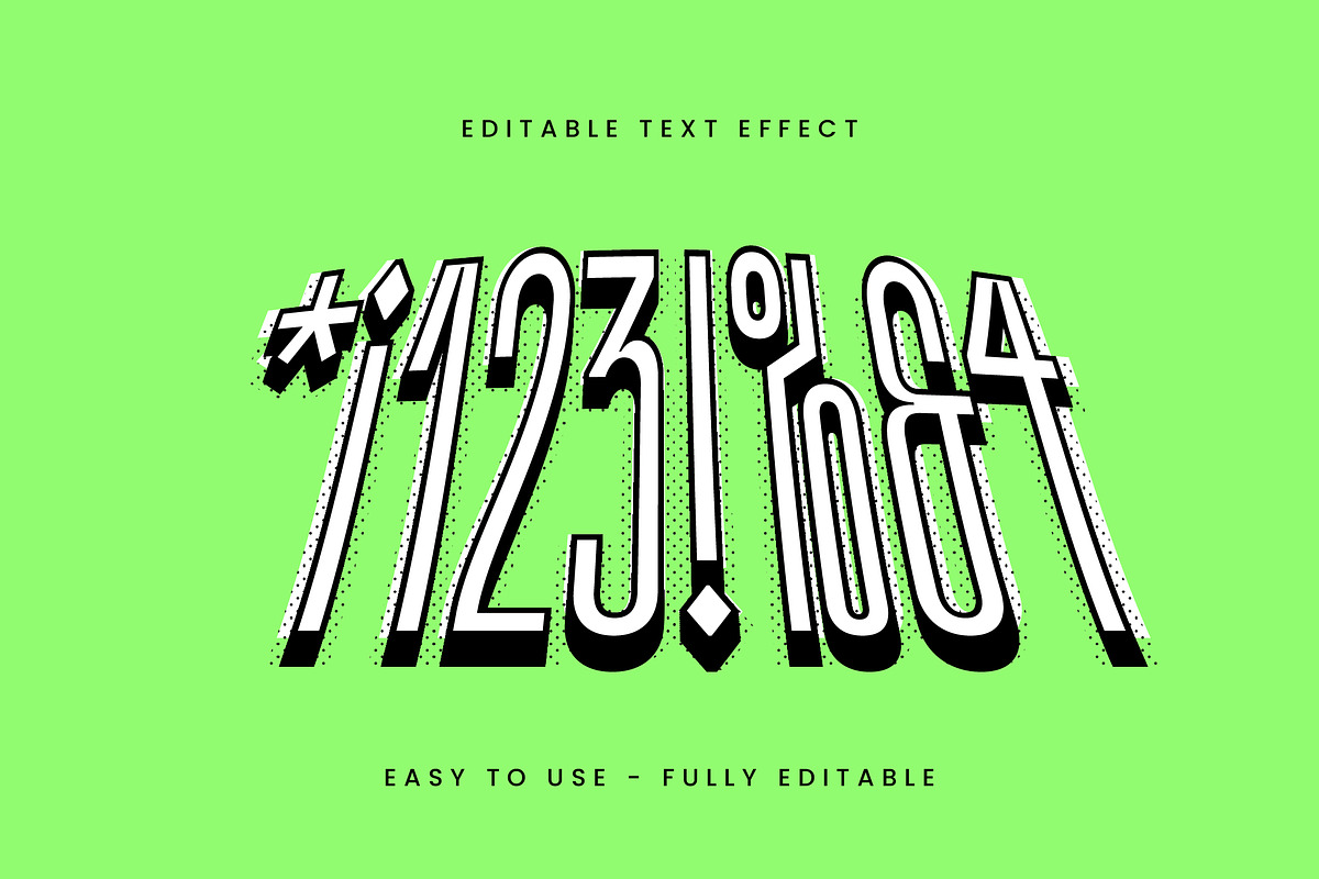 Bold Retro Elongated Text Effect preview 2