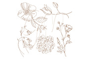 Flower Designs papers vintage style, an Illustration by GraphicMarket (Thumbnail 3 of 5)