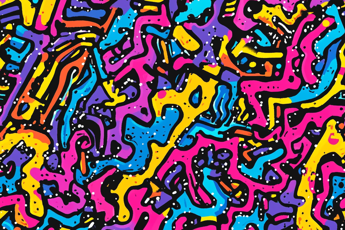 1990's Neon Colors Pattern, a Pattern Graphic by Printable Treasure (Photo 6 of 7)