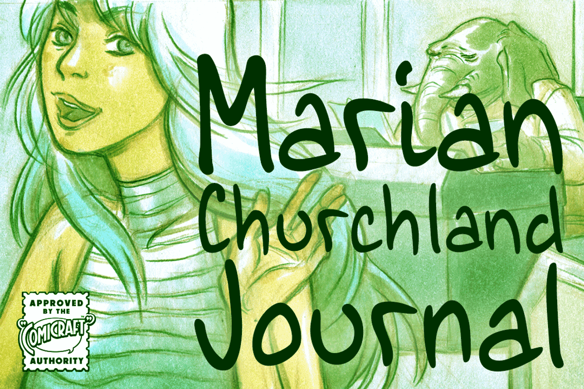 Marian Churchland Journal, a Handwritten Font by Comicraft Fonts (Photo 1 of 3)