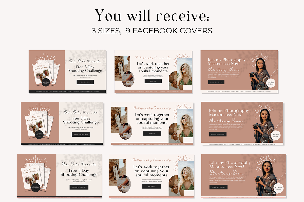 Facebook Post Cover Boho Canva, a Social Media Template by HerstedHertz (Photo 4 of 10)