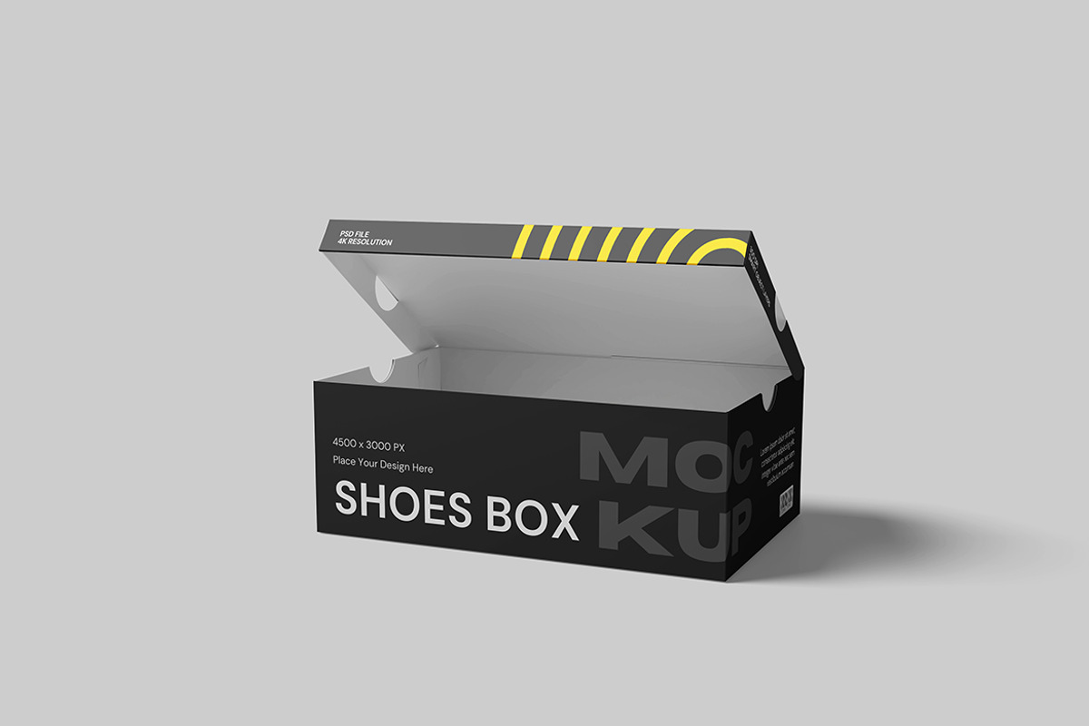 Editable Shoes Box Mockup, an Advertising Mockup by bimockup (Photo 6 of 6)