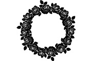 Black Floral Wreath Frame Set, an Illustration by Designer_Momina (Thumbnail 19 of 20)