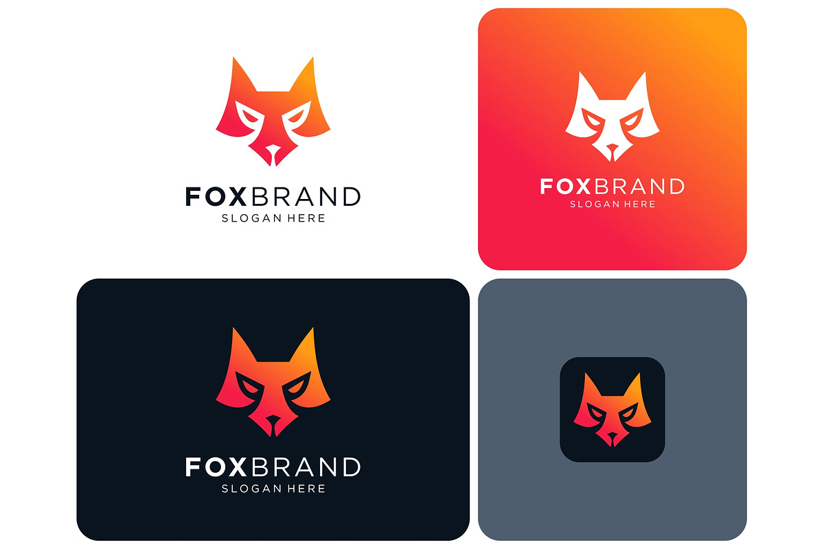 Fox Head Gradient Logo, a Branding & Logo Template by ika trisiana (Photo 2 of 2)