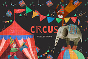 Circus Animals Watercolor patterns, a Pattern Graphic by watercolor kamill (Thumbnail 1 of 9)