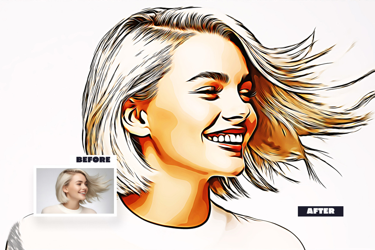 Vectorize Photo Effect, a Layer Style Add-On by dokudokunomi