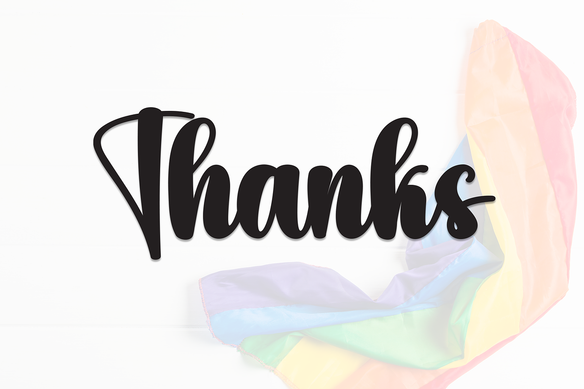 Kerchief Rainbow | Script Font, a Handwritten Font by Scratchones (Photo 8 of 8)