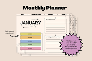 Weekly/Monthly Digital Planner