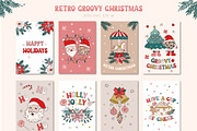 Retro Groovy Christmas, an Illustration by Cozy pattern shop (Thumbnail 9 of 12)