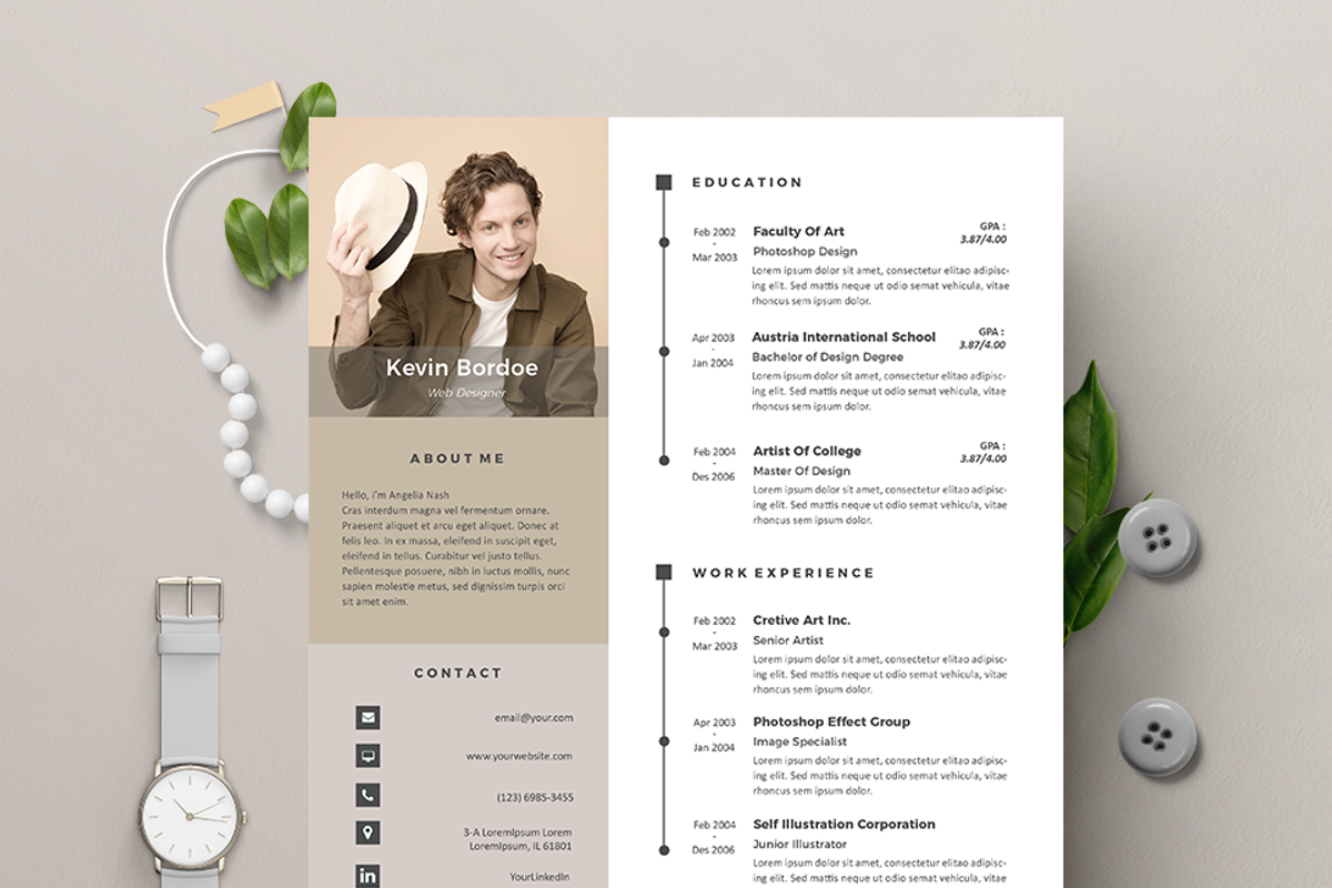 Vol.28 Resume & CV Template, a Resume Template by Hito Graphic (Photo 2 of 8)