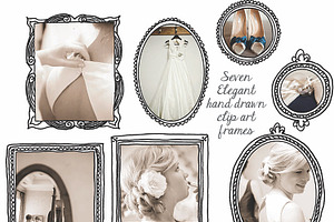 Elegant Hand Drawn Doodle Frames