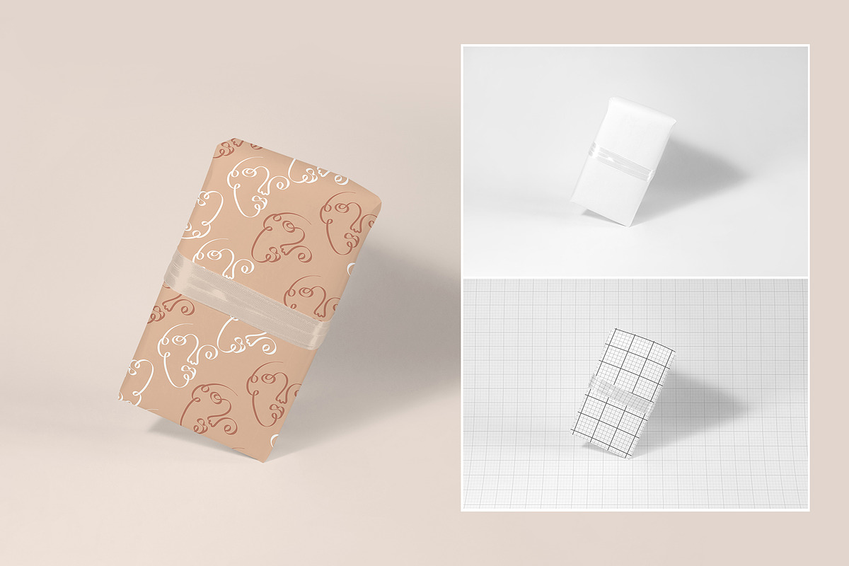 GIFT WRAPPING MOCKUPS | PSD| Layered, a Packaging Mockup by bazarova (Photo 4 of 8)