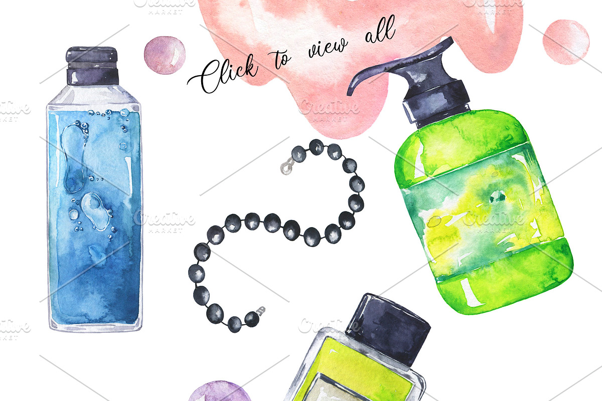 Fashion makeup watercolor, an Illustration by Watercolor & sketches (Photo 4 of 5)