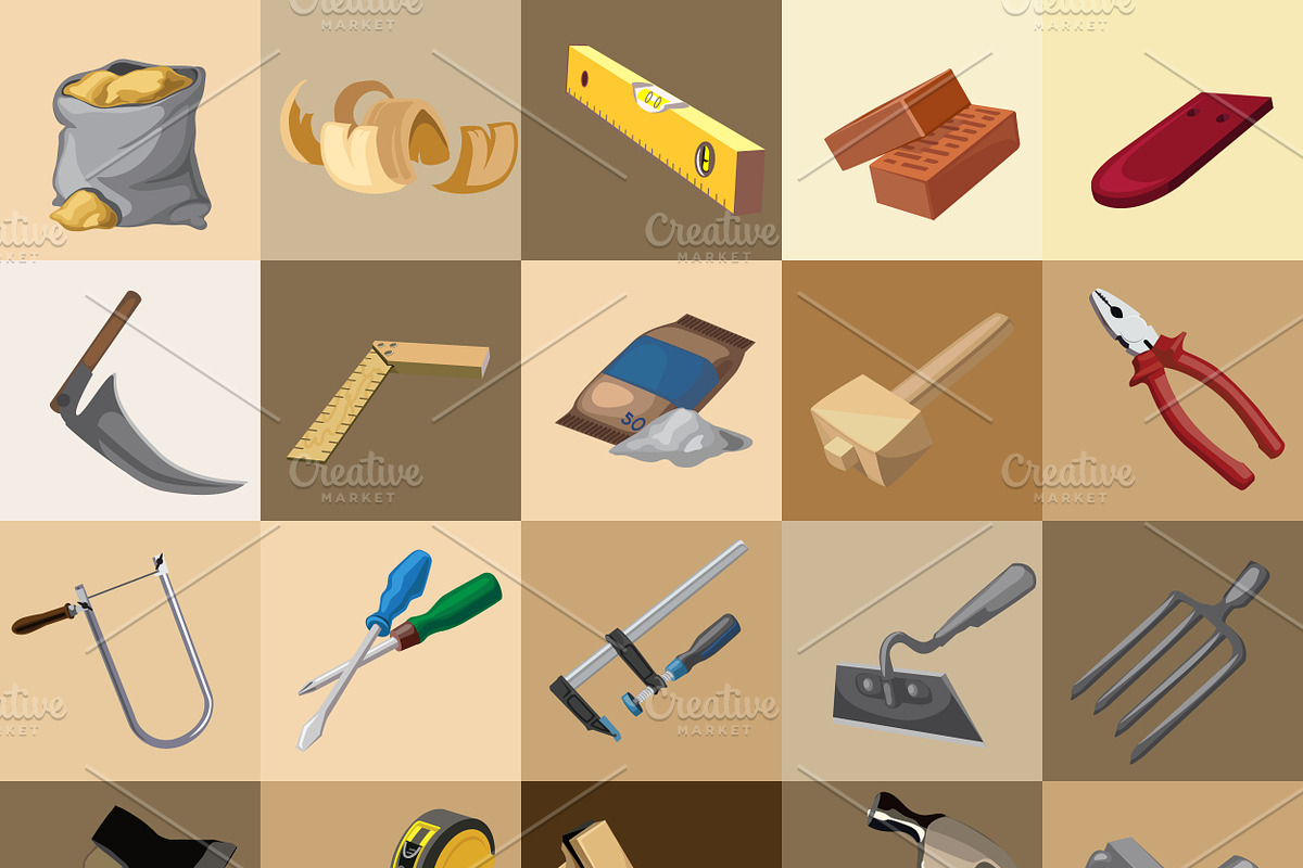 Great set of instruments, 25 icons, a Technology Illustration by ...