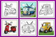 Vroom Vroom Vehicles Coloring Pages, a Decorative Illustration by Coco Bloom (Thumbnail 4 of 4)