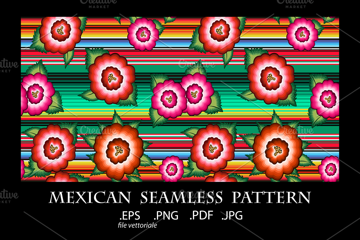 Mexican Pattern & Frida art design, an Illustration by GraphicRedStudio (Photo 3 of 4)