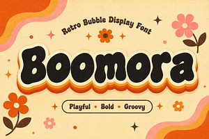 Boomora – Retro Bubble Display Font, a Slab Serif Font by Wow Magic